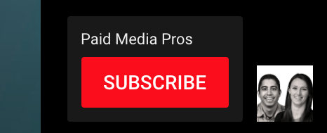 An example of a YouTube video call to action.